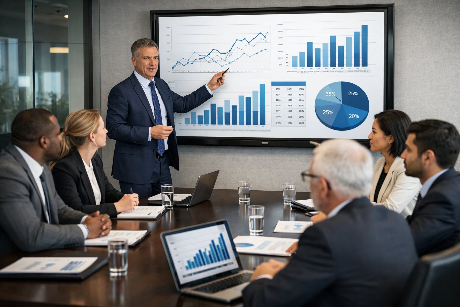 Financial services meeting